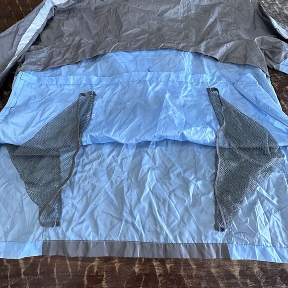 Disney Parks Pocket Embroidered Rain Poncho Jacket XL / XXL Grey Blue Pocket - Picture 4 of 8